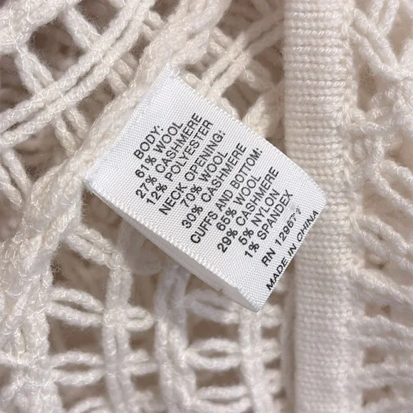 NakedCashmere Alessandra Crochet Cashmere Blend Mini Dress Ecru XS - Picture 9 of 13